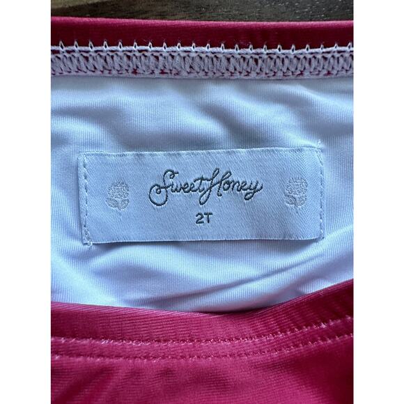 NWT SweetHoney Milly Frilly Two Piece Nautical Red Anchor Swimsuit Ruffle 18M/2T - Picture 6 of 10